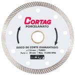 Disco de Corte Diamantado Porcelanato 110 mm Cortag